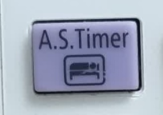 Кнопка A.S. Timer на пульте кондиционера Hitachi — реальное фото