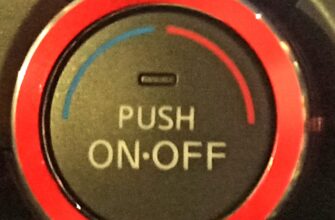 Крутилка с надписью PUSH ON-OFF и сине-красной шкалой