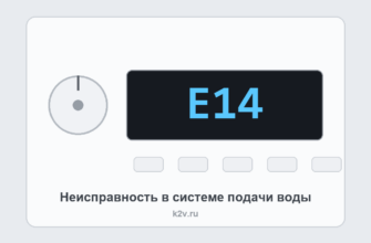Панель посудомоечной машины Bosch с ошибкой E14: неисправность в системе подачи воды