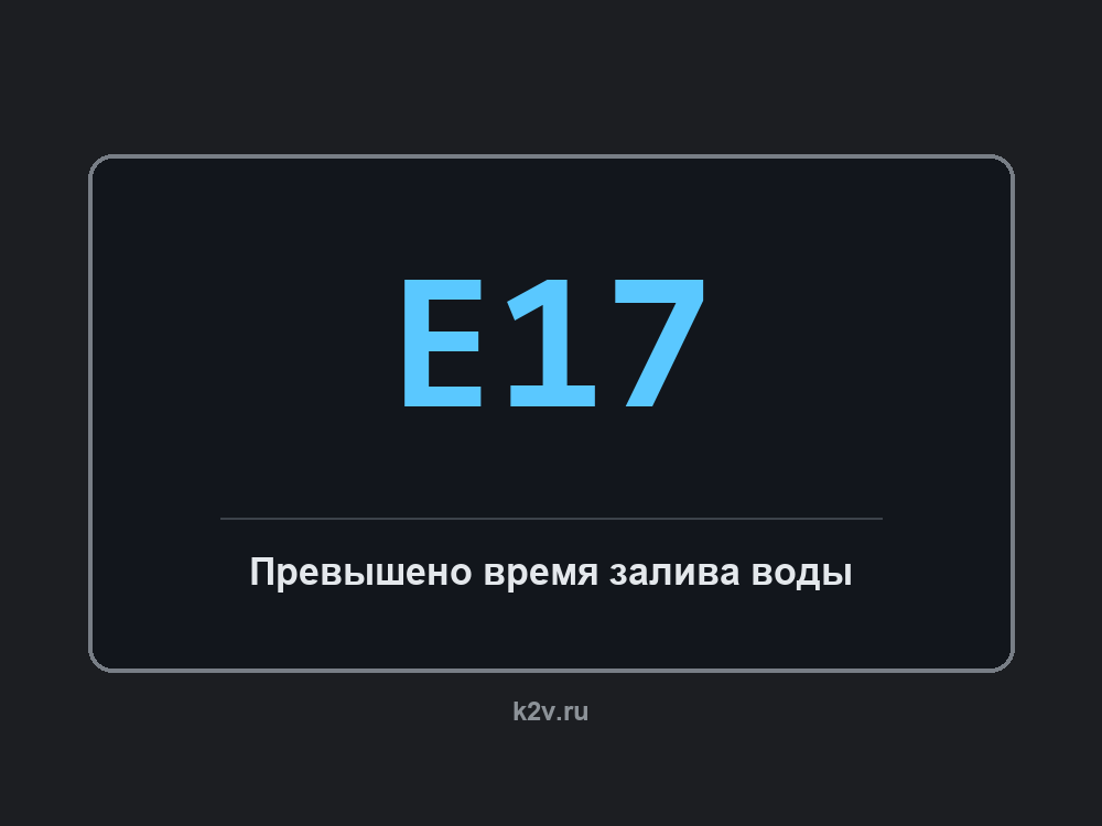 Дисплей стиральной машины Bosch с кодом E17