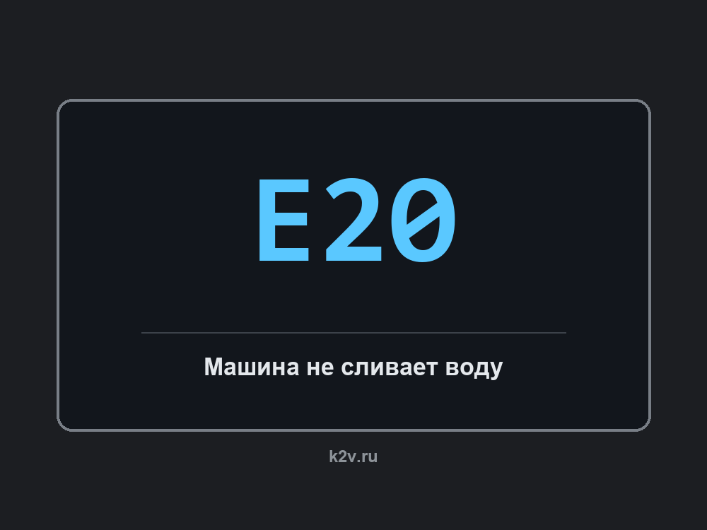 Дисплей стиральной машины Electrolux с кодом E20