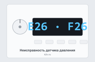 Панель стиральной машины Bosch с ошибкой E26: неисправность датчика давления
