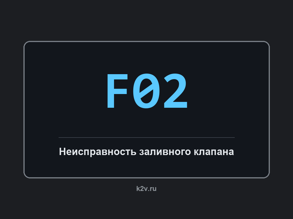 Дисплей посудомоечной машины с кодом F02