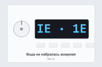 Панель стиральной машины LG с ошибкой IE: вода не набралась вовремя