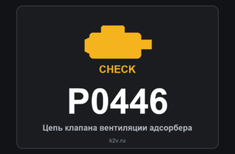 Код ошибки P0446: цепь клапана вентиляции адсорбера