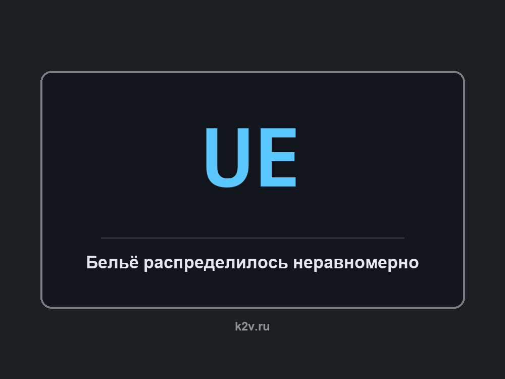Дисплей стиральной машины с кодом UE