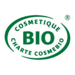 Зелёный овал с надписью COSMETIQUE BIO на упаковке
