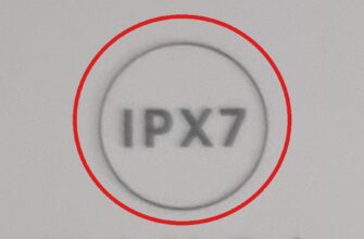 Надпись IPX7 в кружке на коробке