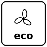 Надпись eco на значке духовки